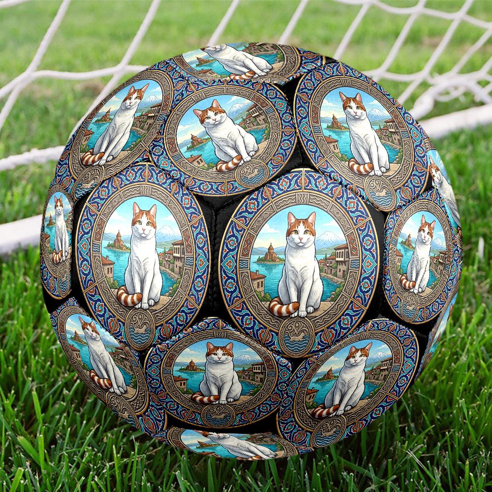 Cultural Heritage Cat Round Football Size 5 Adult Ball Suitable for Training Matches and Outdoor Team.