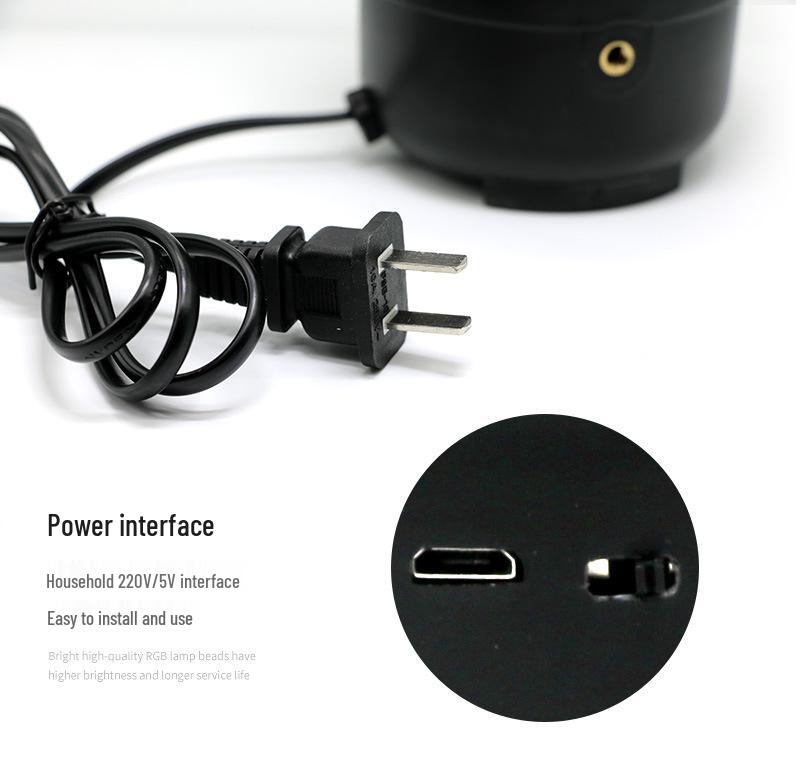 Bluetooth Music Stand with USB 5V: Seven-Color Rotating Sound-Controlled Magic Ball Stage Light