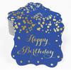 Inkdotpot Real Gold Foil Bracket Shape Paper Hang Tags Happy Birthday Favor Tags Pack Of