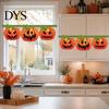 Store Event Decorations Halloween Pumpkin Banner ,Spooky Hanging Garland, Happy Festive Flag Party Decoration for Porch Fence, Photo Setting Backdrop