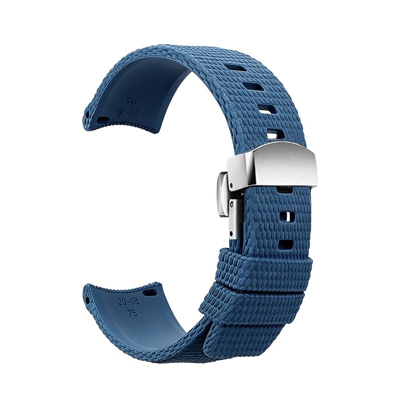 Quick-release elbow with curved fluororubber Watch strap for Tudor White Panda BLACK BAY Chronograph Monster Gold Eye M79360