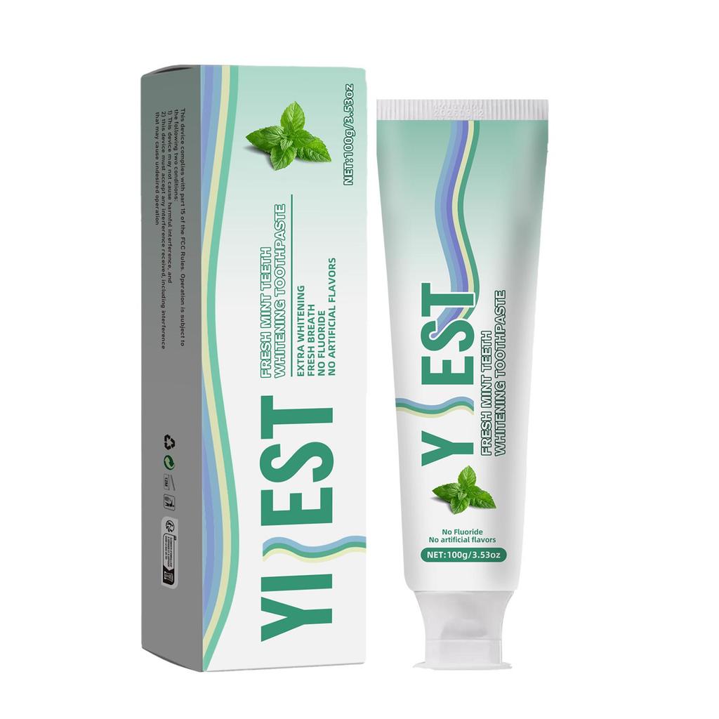 YILEST Mint Nano-Hydroxyapatite Toothpaste - 100g: Fresh Breath, Stain Removal & Whitening.