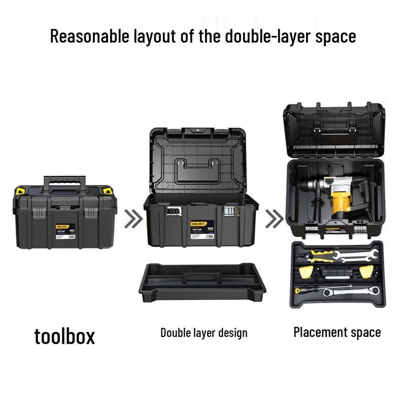 Deli DL432522A Reinforced Wide-Body Tool Box
