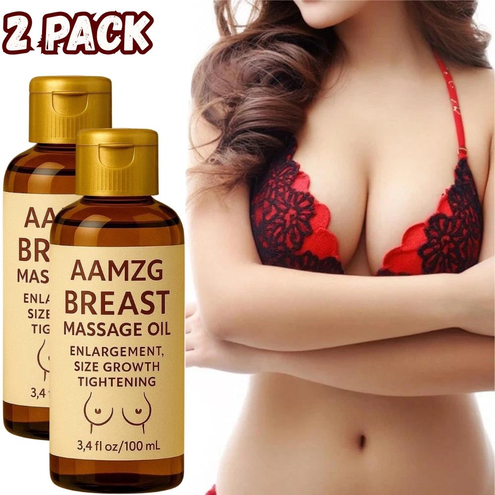Brustvergrößerungs-Massageöl für Frauen – Natürliche Brustvergrößerung, Straffende & Formende Pflege mit Tiefenwirksamer Nährung, Glatte Haut 100ml (2er-Pack)