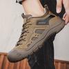 Men's Non-Slip Outdoor Sneakers New Leather Treking Footwear for Men Casual Hiking Shoes Travel Climbing Camping Trainers