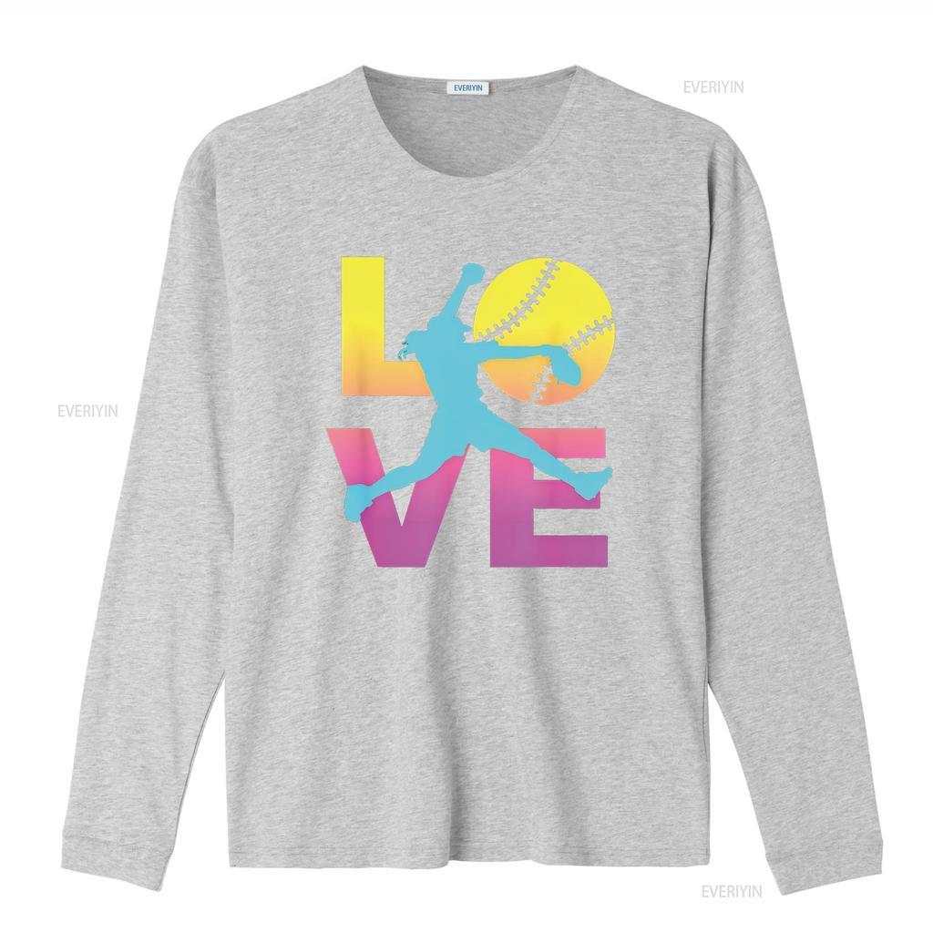 Softball T Shirt for Girls Love vintage Washed homme designer clothes Soft Top For Everyday Wear Stylish Comfortable Stretched