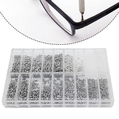 1000pcs Eyeglasses Repair Kit with Screws Nuts Bolts and Washers for Sunglasses Watches Jewelry and Electronics
