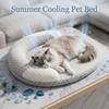 Oval Summer Cooling Dog Bed Ice Silk Pet Nest New Cat Cooling Pad  For Small Medium Large Pet