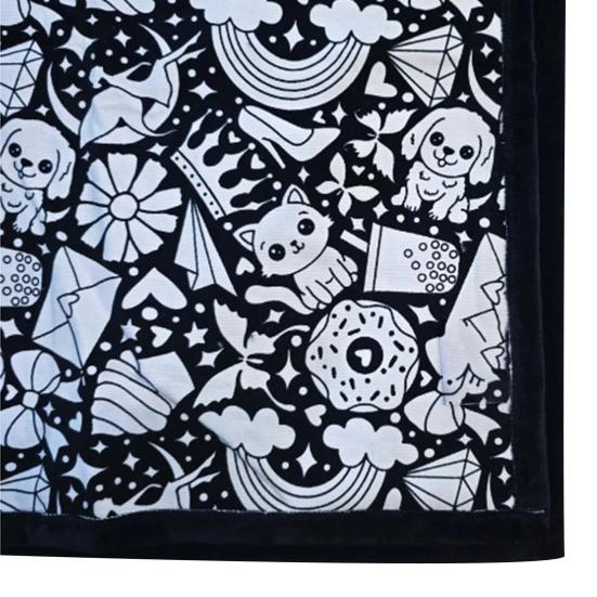 DIY Coloring Blanket Washable Coloring Craft Blanket Color Your Own Blanket Reusable Personalized Art Project