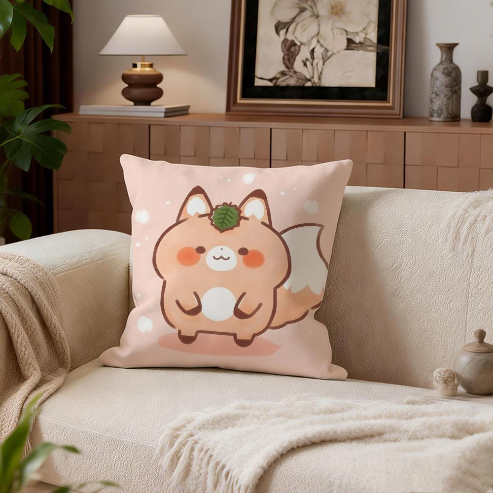 Cute Bokko Fox Cushion Cover Cushion Cover Set 4Pcs 50x50 45x45 40x40 Pillowcase Decorative Sofa Home Decor