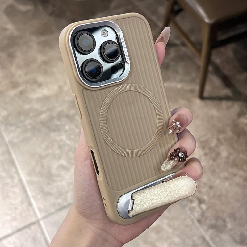 

Suitable IPhone 16 Silicone Corrugated Stripe Magnetic Phone Case Apple 15 Straight Bracket Anti Drop Protective Cover 14 iPhone 14 PROMAX
