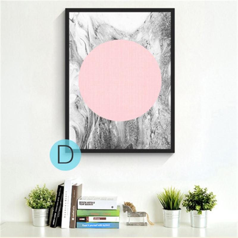Modern Geometric Triangles Mountain Canvas Painting Minimalist Diamond Shape Art Poster Living Room Decor Wall Picture