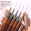 Nail Art Liner 6/9/12/15/18mm Super Fine Brush DIY Drawing Lines Stripe Flower Pattern Multifunctional Manicure Painting Pen Professional Nail