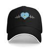 Saint Lucia Flag Sun Baseball Cap Summer Women Men  Design Trucker Hat Sunscreen Y2k Retro Kpop Rock Baseball Caps