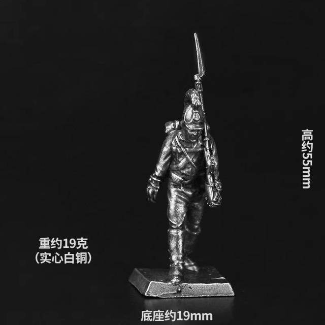 Miniature Napoleonic Wars Soldiers Figures Set Metal Flat Army Men Collection for Home Office Desk Decoration Game Chess Pieces