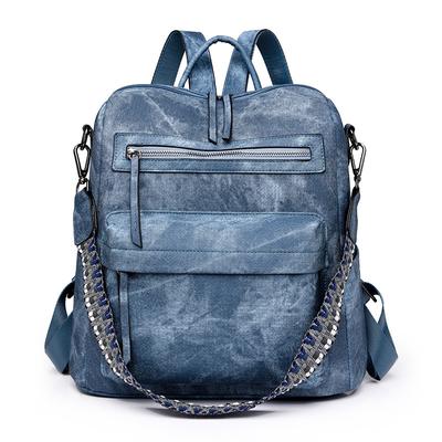 Damen PU Weichleder Rucksack, Vielseitig, Großvolumige Doppelzweck Umhängetasche, Damenrucksack