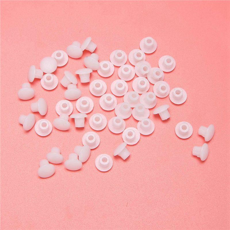 ABUL-Plastic Round Shaped Cover Screw Cap Lid White 250Pcs For 5Mm Dia Hole
