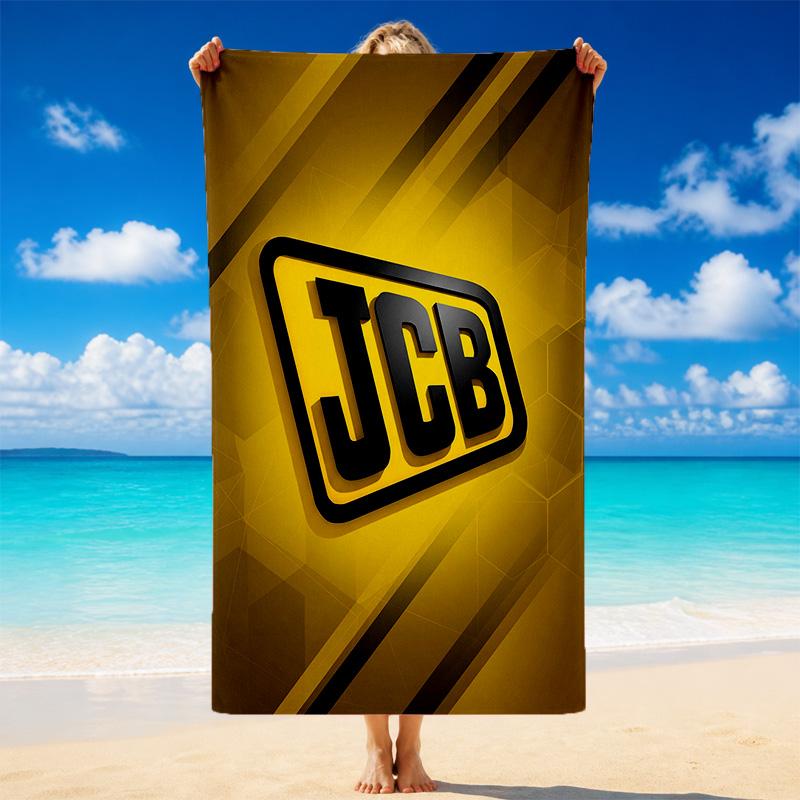 JCB Print Microfiber Beach Towel Sand?Resistant Lightweight Towel For Swimming Outdoor Travel Use