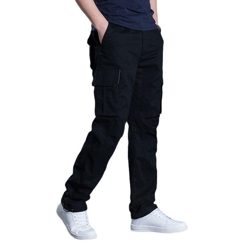 Men's Spring Multi-Pocket Loose Fit Cotton Work Pants - Plus Size, High Quality, Trendy Menswear