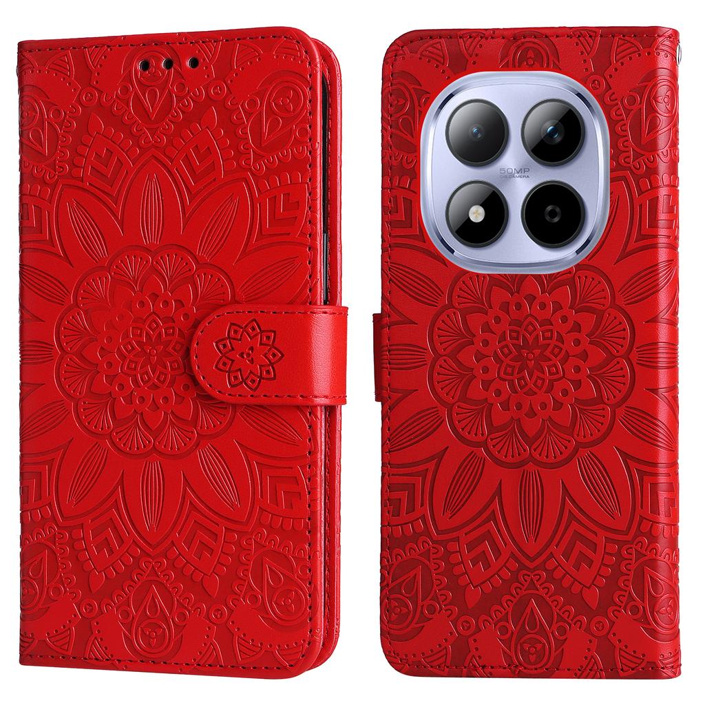 For Xiaomi Redmi Note 15 Pro 5G Case Sunflower Imprint Leather Wallet Phone Cover