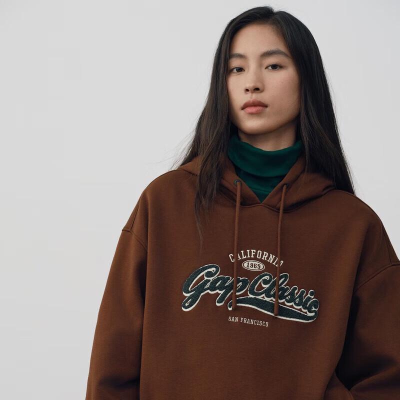 Gap Women's Logo Embroidered Fleece Hoodie