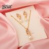 Faux Pearl Women Jewelry Set 2Pcs/Set Imitation Rhinestones Necklace