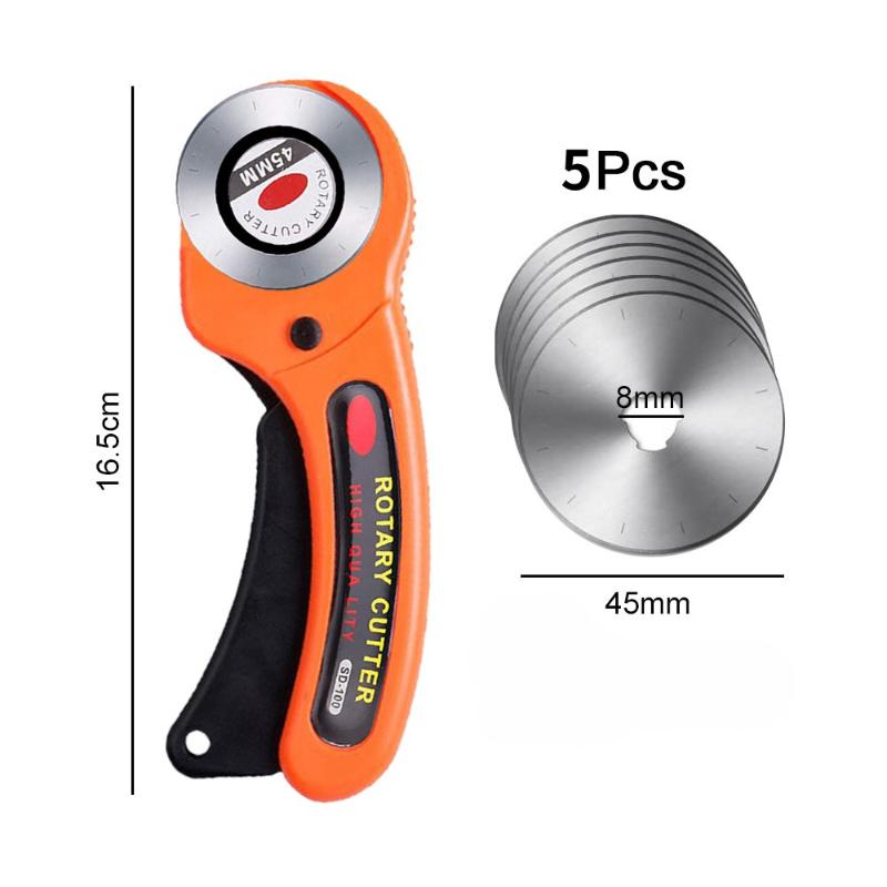 1 Satz Rollschneider Stoffschneidemesser Stoffschneidemesser Rollschneider Stoffschneidemesser 45mm