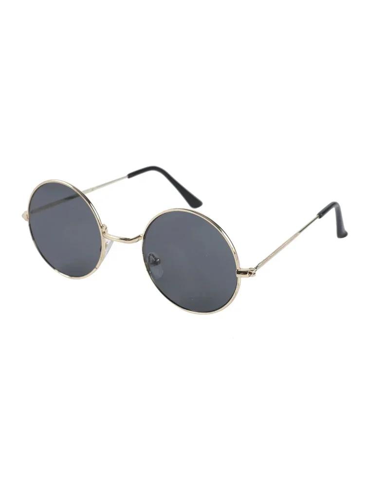 Men & Women Round Sunglasses Polarized Metal Frame UV400 Protection Vintage Fashion Shades for Daily Outdoor Driving Casual Wear
