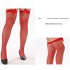 Fishnet Stockings Over Knee Highs Socks for Cosplay Daily Wear Satins Bows Thigh High Stockings for Womens