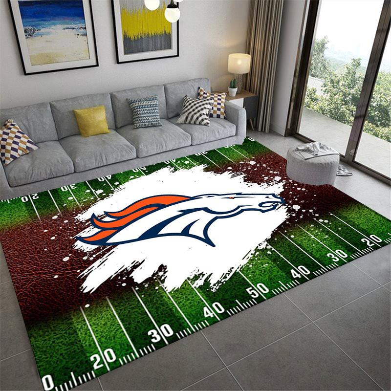 Denver Broncos Carpet Rug for Living Room Bedroom Home Sofa Decoration,Kids Play Non-slip Floor Mat