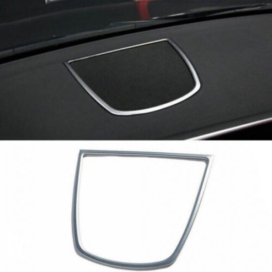 For BMW X5 X6 F15 F16 2014-2018 Matte Silver Console Dashboard Speaker Ring Trim