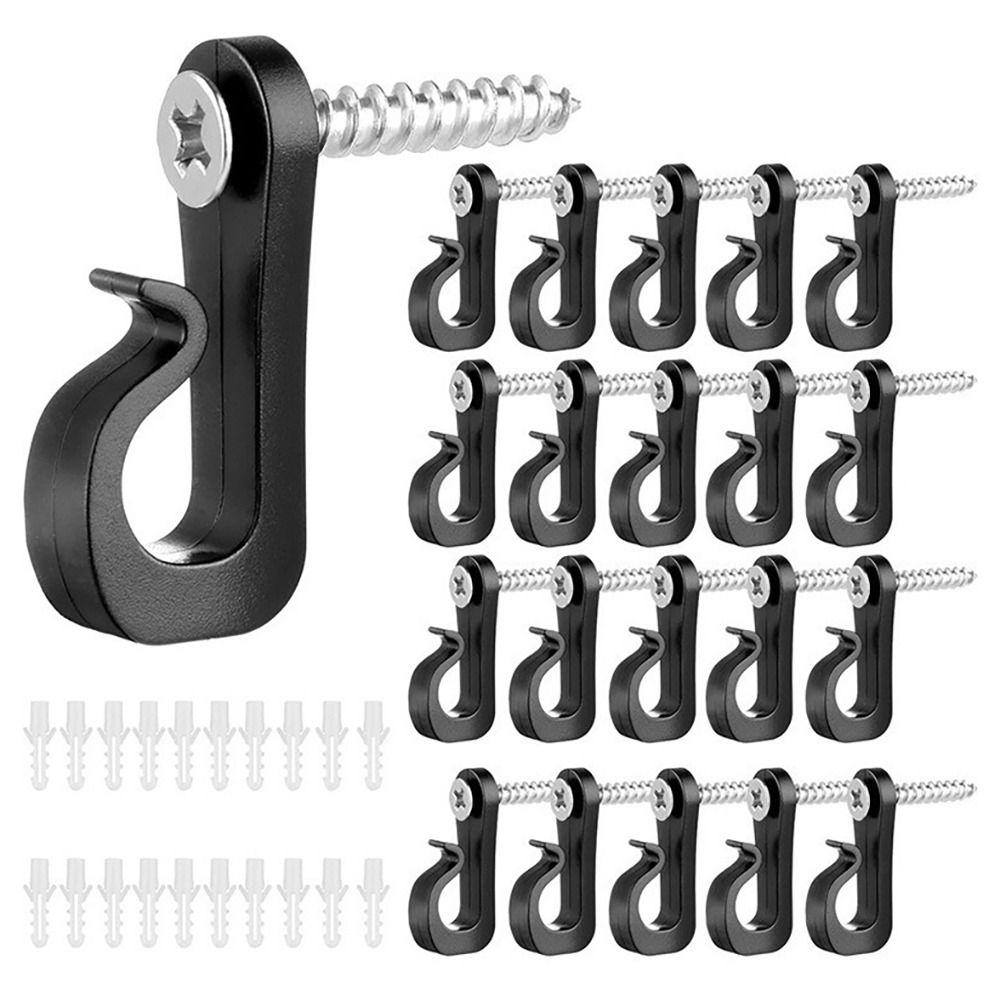 New With Screw Lights Hook Plastic Black White String Light Hangers Potted Wind Chimes Hook Party
