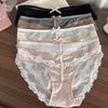 Seamless Lace Flower Panties Transparent Mesh Lace Briefs Lingerie Underwear for Women Lady
