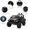 Kids Electric Ride On Car 12V Off Road Toy with Parental Remote Control 2 Motors Horn Lights Suspension Wheels for 3-6 Years Old Black
