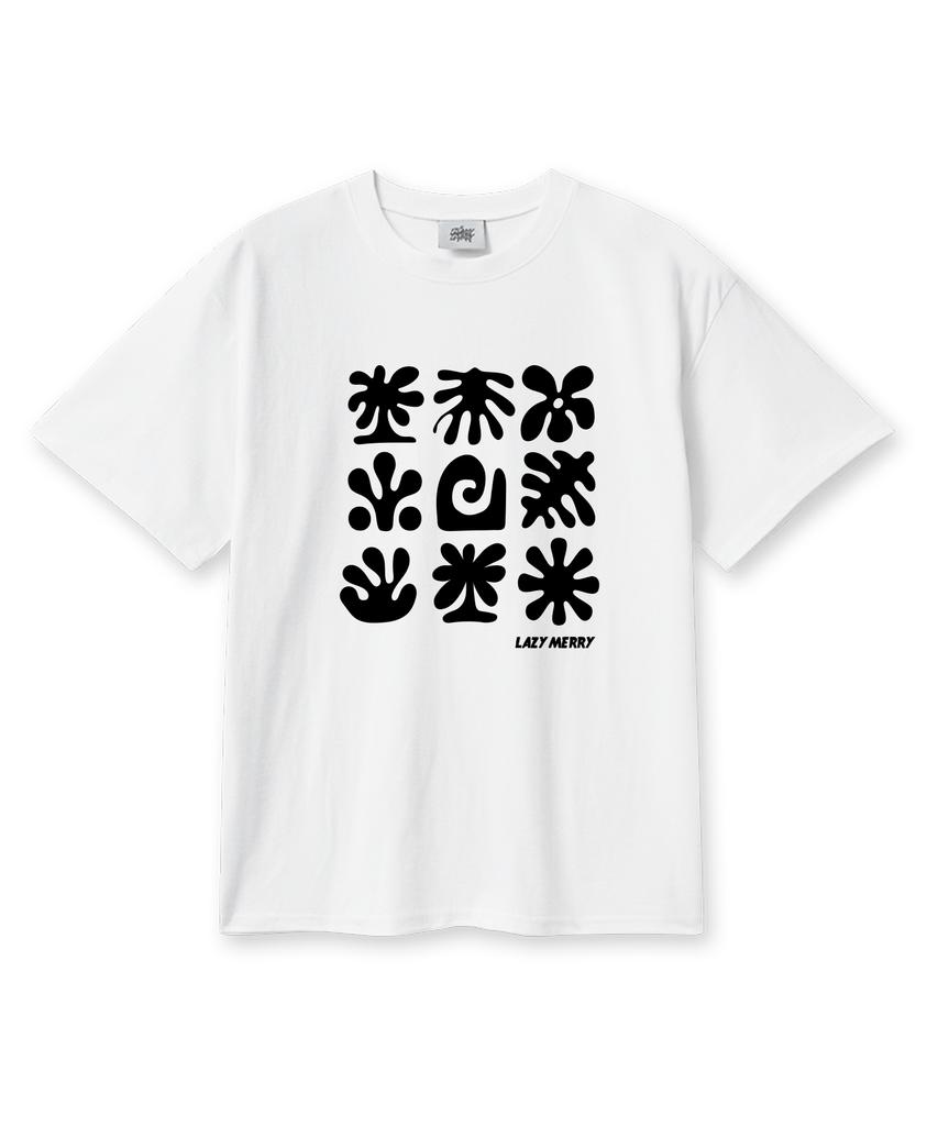 Leijimeli 20-Count Cotton Oversized Short Sleeve T-Shirt White