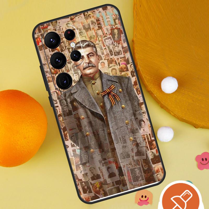Stalin Soviet Phone Case For Samsung Galaxy S25 Ultra S24 S22 S21 Ultra S9 S10 S20 Plus S23 FE Funda Cover