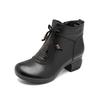Womens Boots Autumn Winter New Retro Soft Sole Comfortable Small Leather Boot Fashion Versatile Temperament Ankle Boots Women