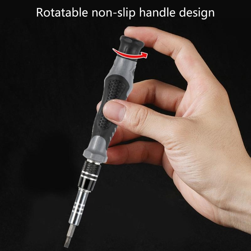 Multifunctional 115Piece Screwdriver Tool Featuring Magnetic Tip For Efficient DIYer And Electronic Device Maintenance