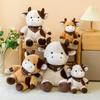 Garden Style Plush Cow Toy With Short Pile Fabric For Childrens Gift And Room Decor