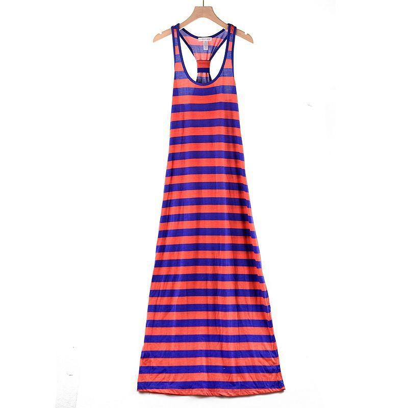 

Платье-майка с оранжевой полоской для внешней торговли Blue Orange Stripes S