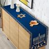Hanukkah Table Runner Chanukah Menorah Star of David Je Festival Holiday Party Kitchen Dining Home Decoration (13" x 72")