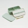 Skater Biomass Bento Box with Chopsticks, 600ml Capacity, Lunch Belt Included, Dishwasher and Microwave Safe, Made In Japan, Sepia Green, PLB6HB