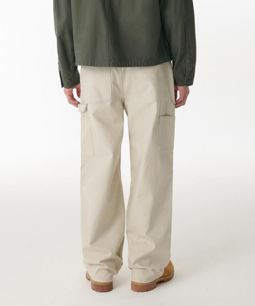 MUSINSA STANDARD Canvas Wide Double Knee Carpenter Pants [Cream]