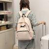 Simple Bow Decoration Backpack Cute Casual Large Capacity Multi Pocket Backpack Student Backpack Fashionable Women's Backpack