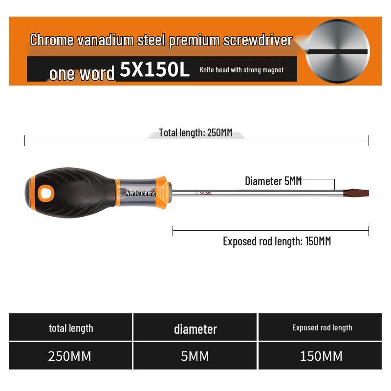Industrial Grade Magnetic Screwdriver Set: Phillips, Slotted, Small Torx, Super Hard