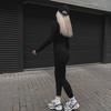 Women's Solid Color Windproof Bodysuit - Figure-Hugging, Autumn/Winter One-Piece, Wear Alone or Layered.