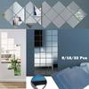 Mirror Stickers Decals Glass Home Mosaic Set Tiles