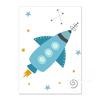 Cartoon Moon Planet And Prints Sun Rocket Poster Canvas Prints Children's Room Wall Art Decoration Pictures Children's Room Art No Frame