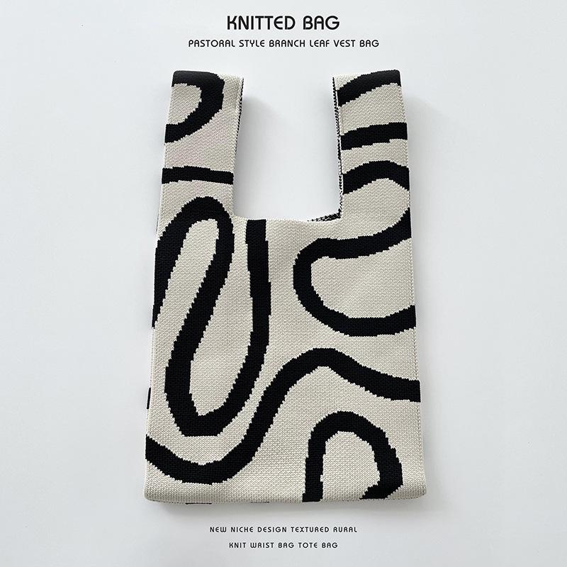 Colorful Knitted Handbags: Women's Fashion Shoulder Bags & Vest Waistcoat Styles