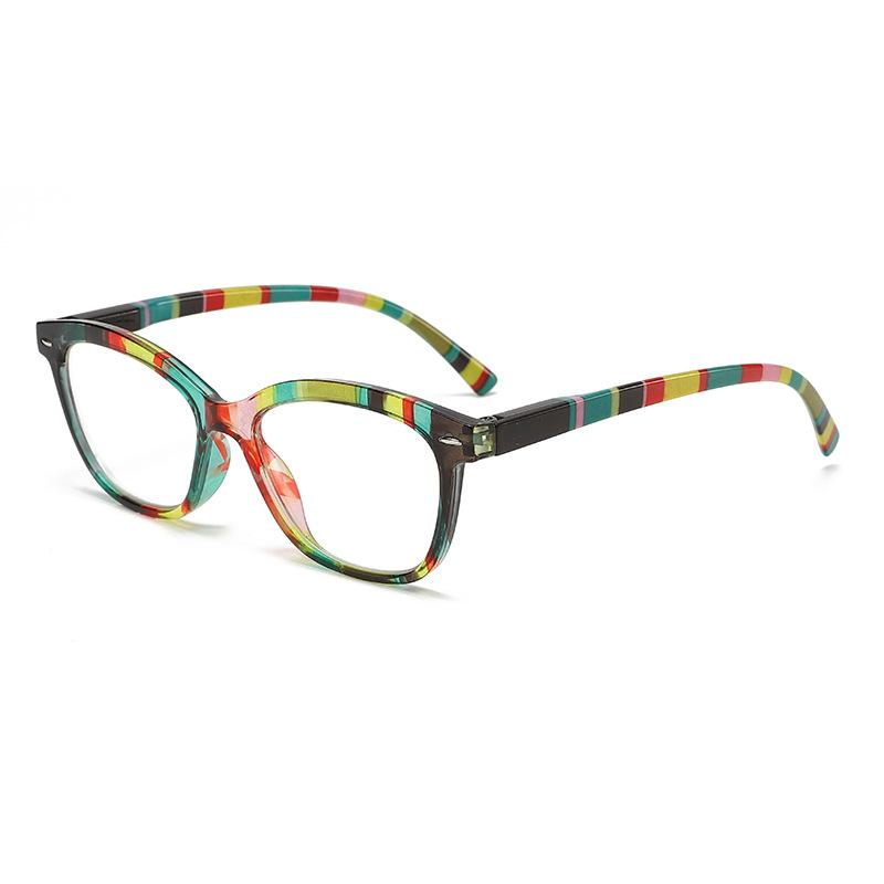 

Retro Chequer Colorful Women Reading Glasses with Presbyopia Eyeglass High-Definition Anti Blue Light Men Eyewear +1.0 +100 зелёный
